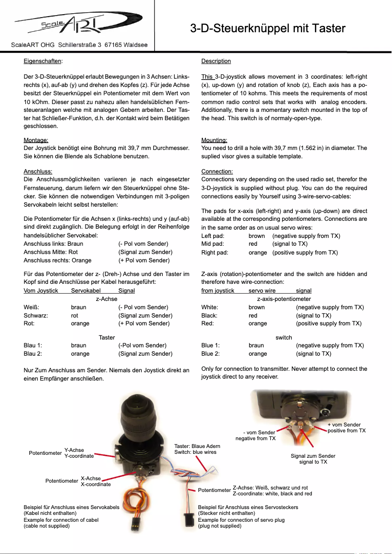 Page 1 de la notice Manuel utilisateur ScaleArt Commander 3D