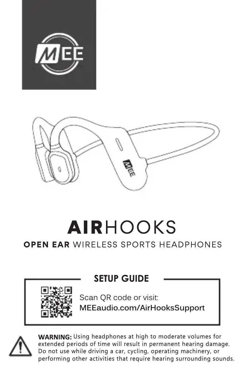 Image de la première page du manuel de l'appareil AirHooks Open