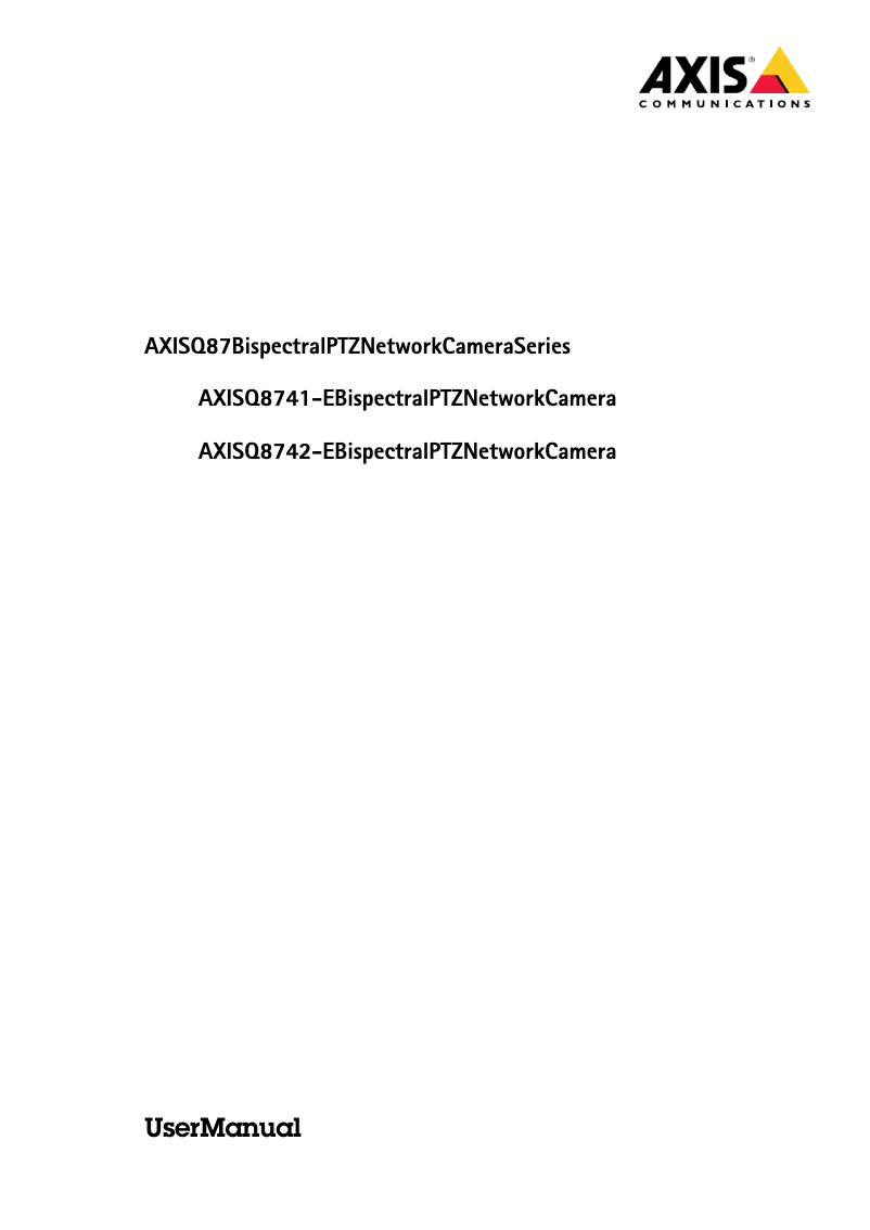 Page 1 de la notice Manuel utilisateur Axis Q8742-LE