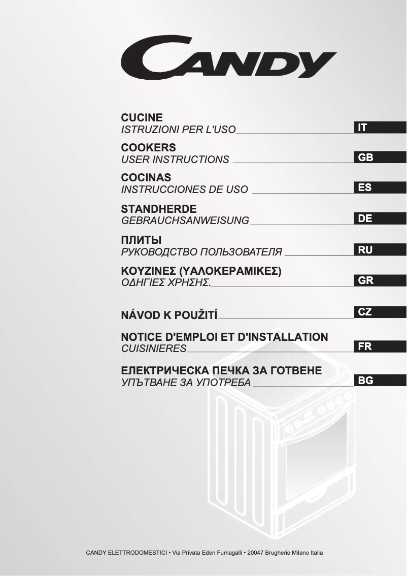 Page n°1 - Manuel utilisateur Candy CCV6525W