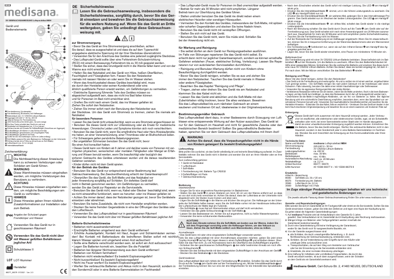 Page n°1 - Manuel utilisateur Medisana MBH