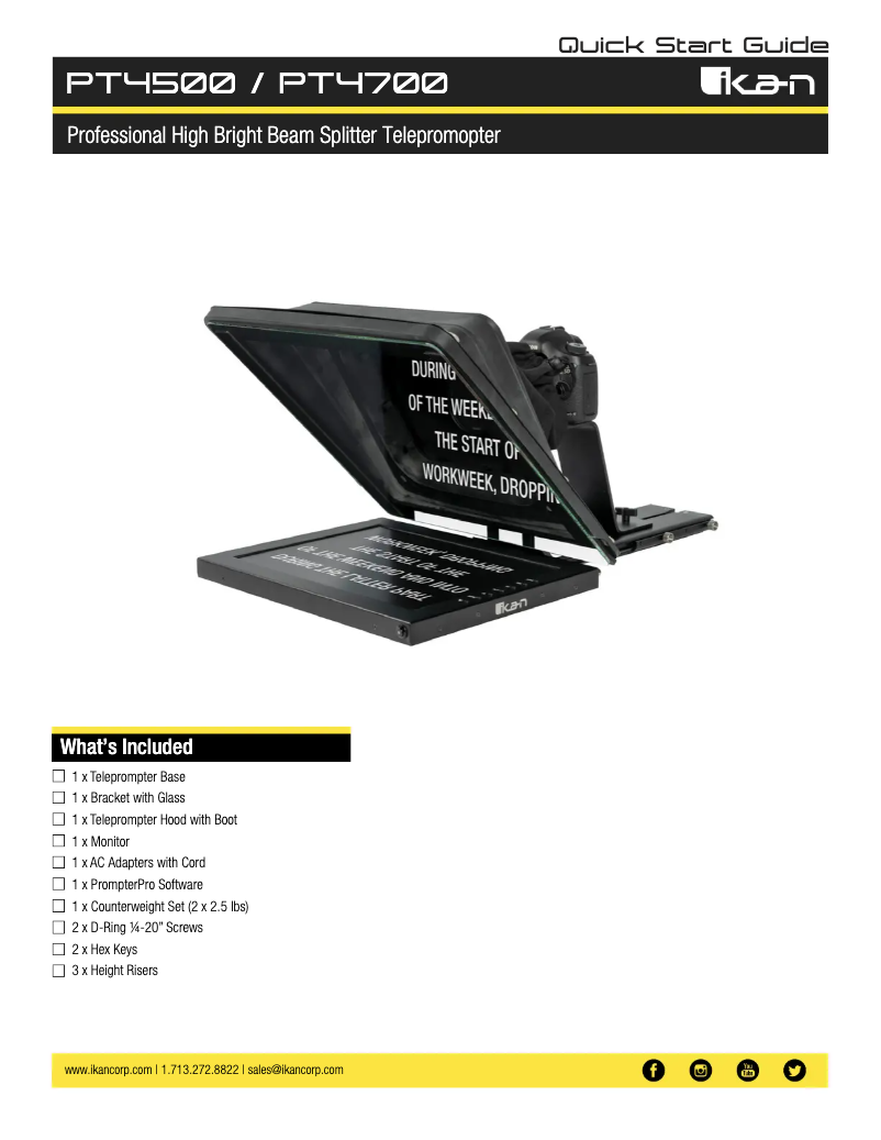 Page 1 de la notice Manuel utilisateur Ikan PT4700-TK