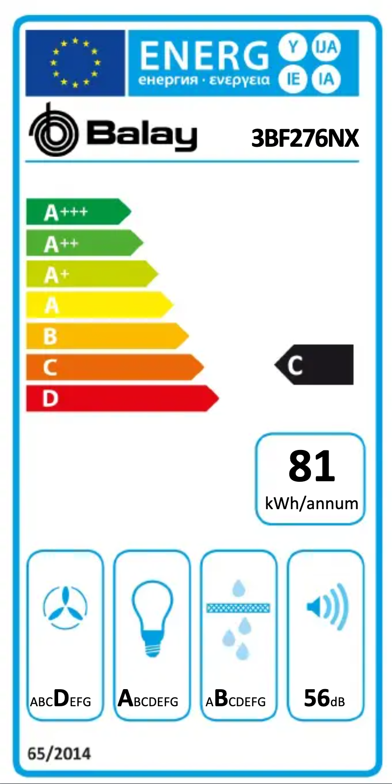 Page 1 de la notice Manuel utilisateur Balay 3BF276NX