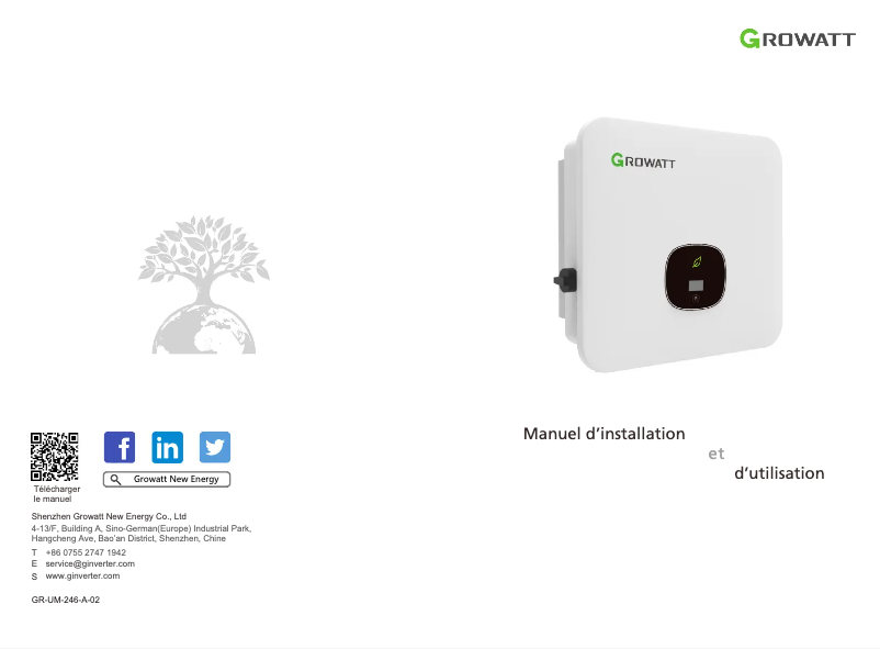 Imagen de la primera página del manual del dispositivo MOD 3000-10000TL3-XH