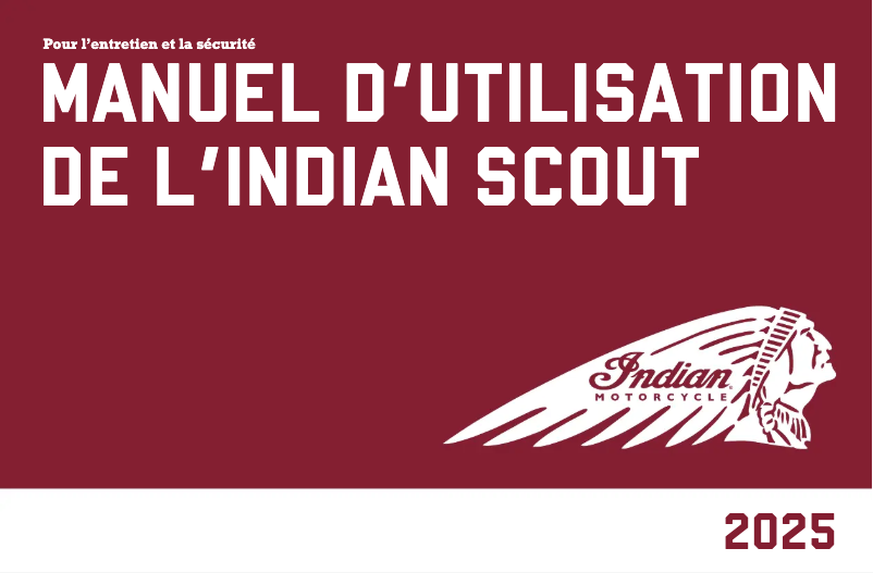 Page 1 de la notice Manuel utilisateur Indian Scout (2025)