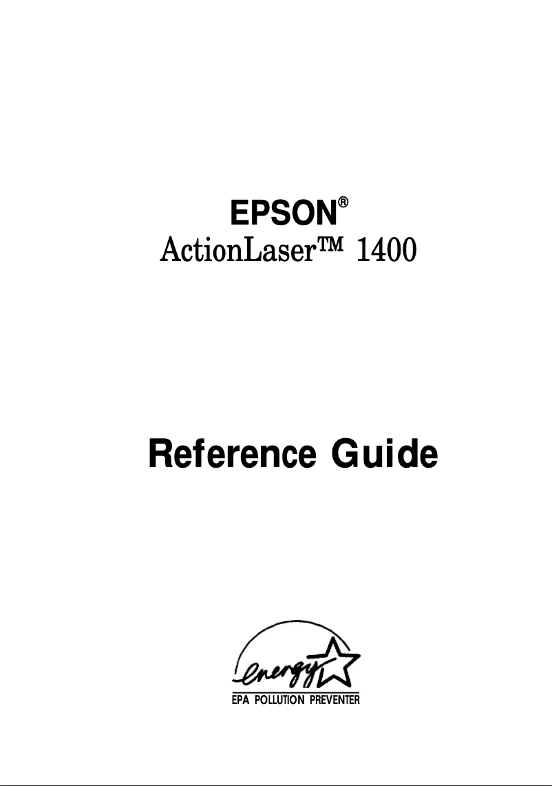 Page 1 de la notice Manuel utilisateur Epson ActionLaser 1400