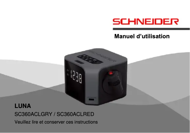 Image de la première page du manuel de l'appareil Luna SC360ACL