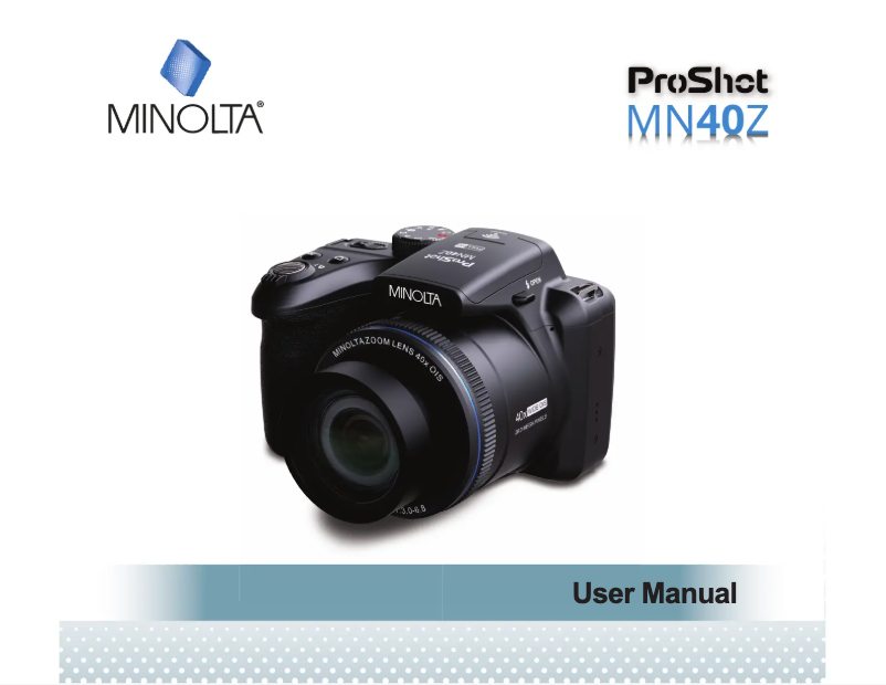 Image de la première page du manuel de l'appareil ProShot MN40Z