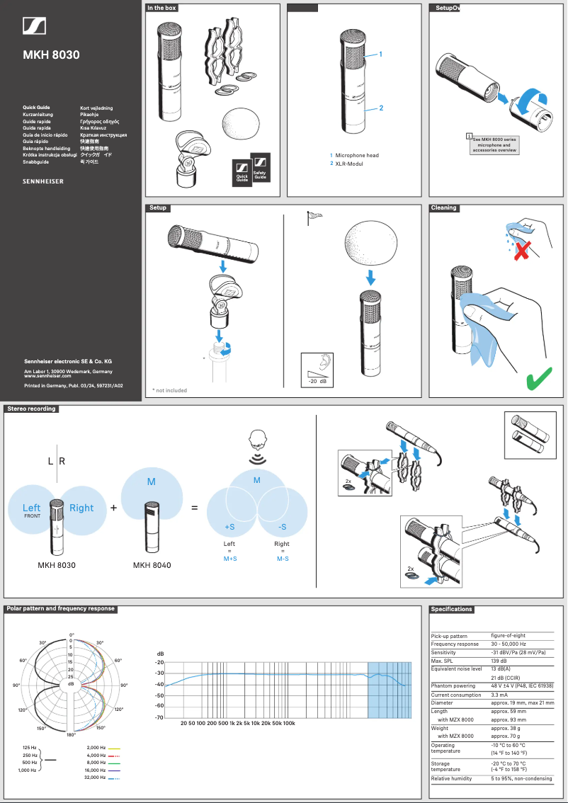 Image de la première page du manuel de l'appareil MKH 8030
