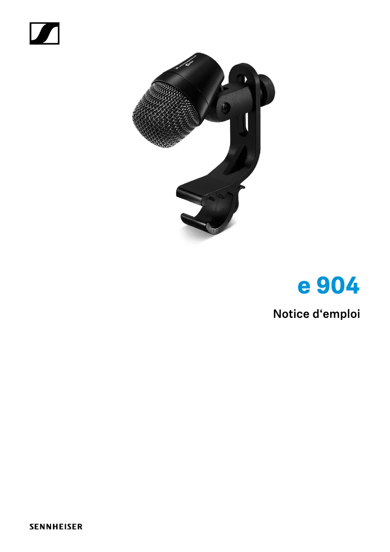 Page 1 de la notice Manuel utilisateur Sennheiser e 904