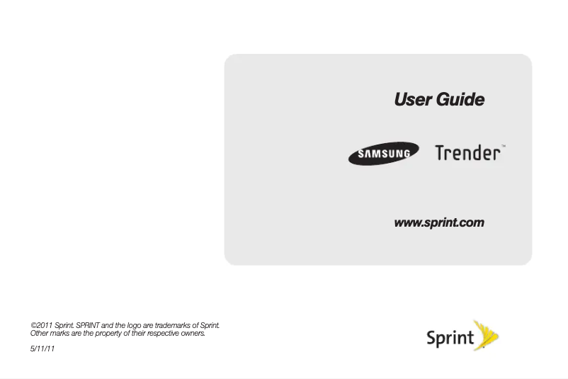 Page n°1 - Manuel utilisateur Samsung Trender