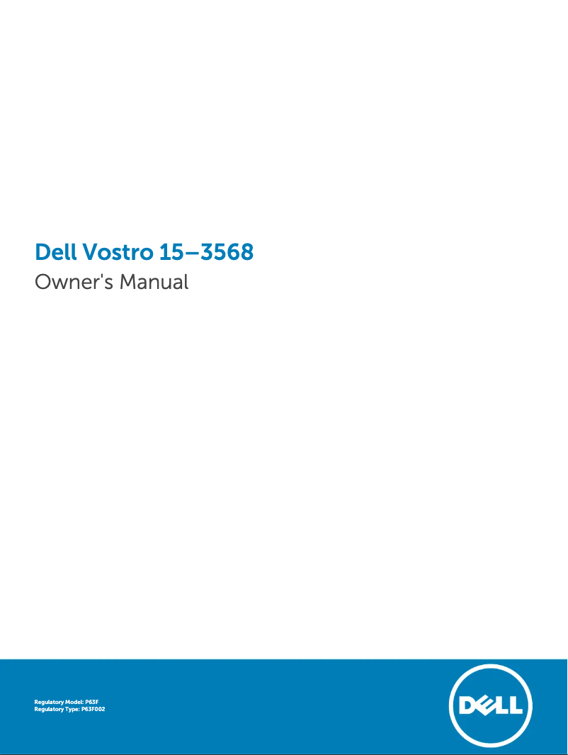 Page 1 of the manual User Manual Dell Vostro 3576