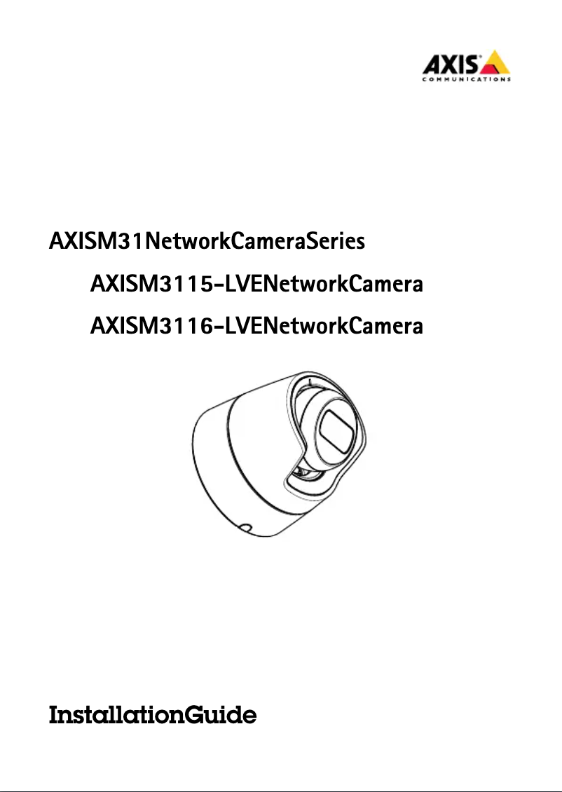 Page n°1 - Manuel utilisateur Axis M3116-LVE