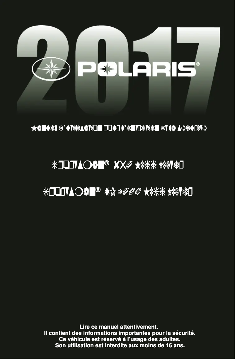 Imagen de la primera página del manual del dispositivo Sportsman XP 1000 High Lifter (2017)