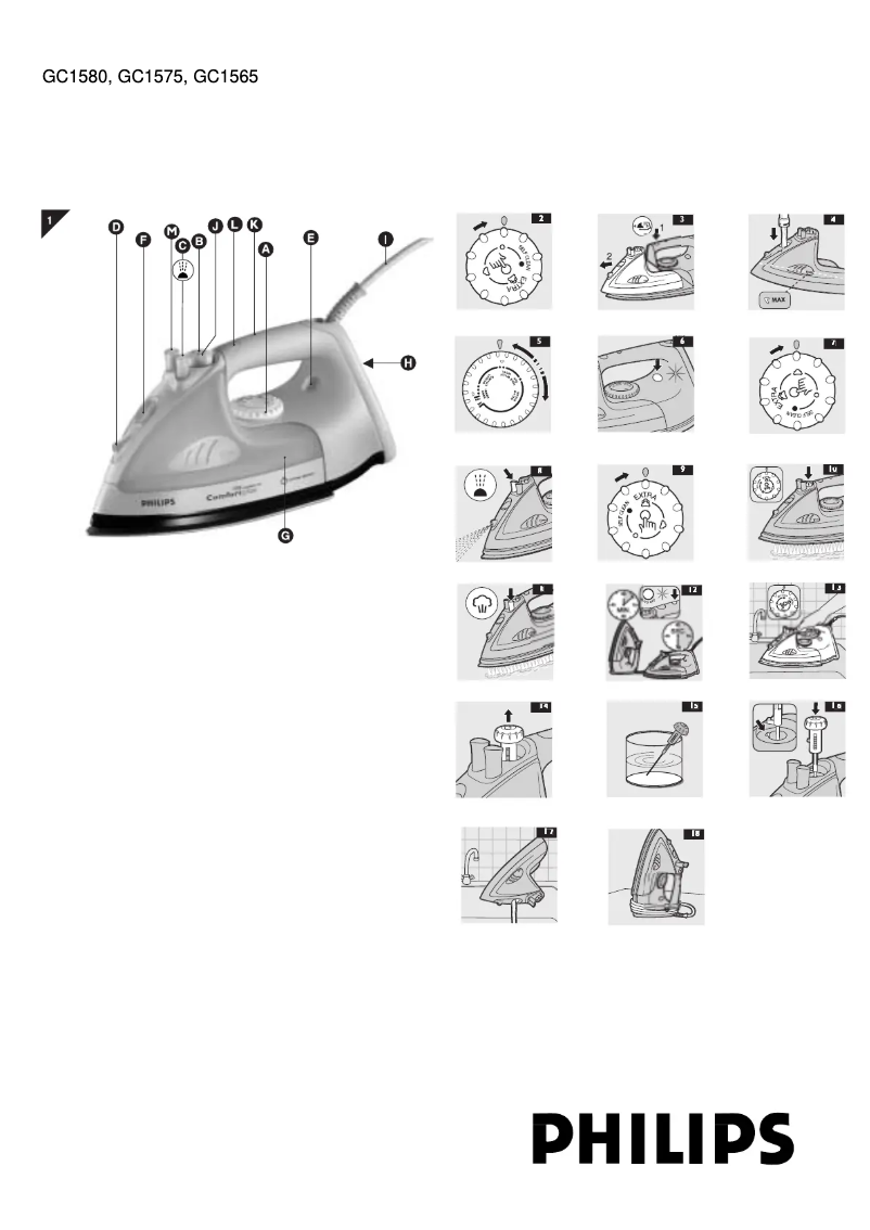 Image de la première page du manuel de l'appareil Comfort Plus GC1575