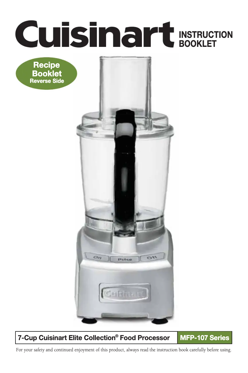 Image de la première page du manuel de l'appareil Elite Collection MFP-107