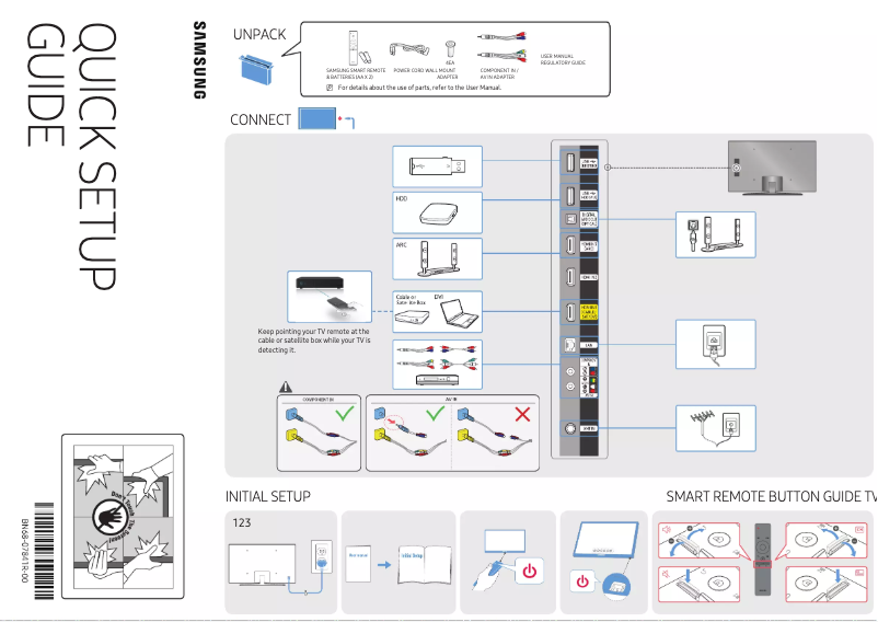 Page 1 de la notice Guide d'installation Samsung UN78KU7500F
