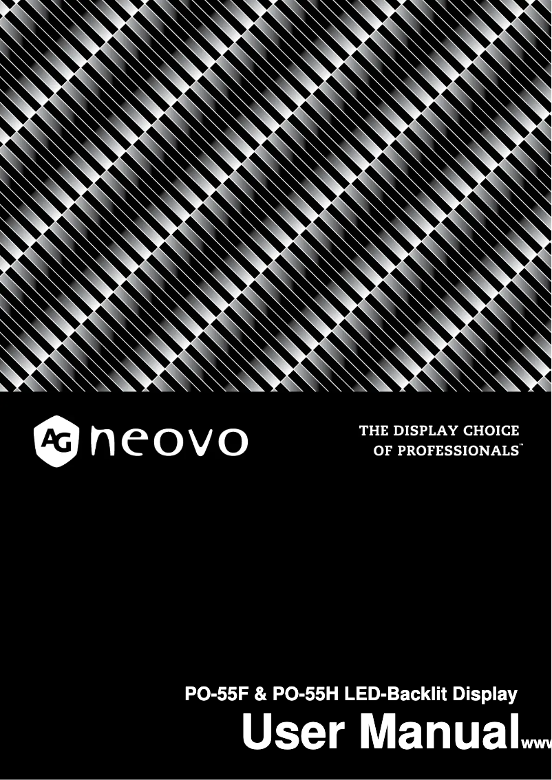 Page n°1 - Manuel utilisateur AG Neovo PO-55F