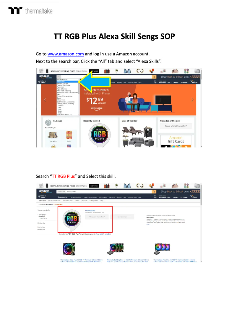 Page 1 de la notice Manuel utilisateur Thermaltake ToughDesk 300 RGB