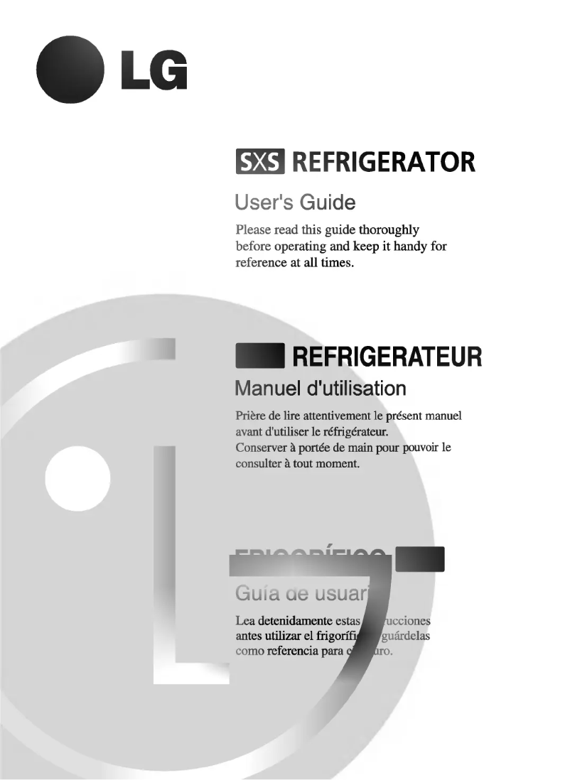 Image de la première page du manuel de l'appareil GR-B207DTZA