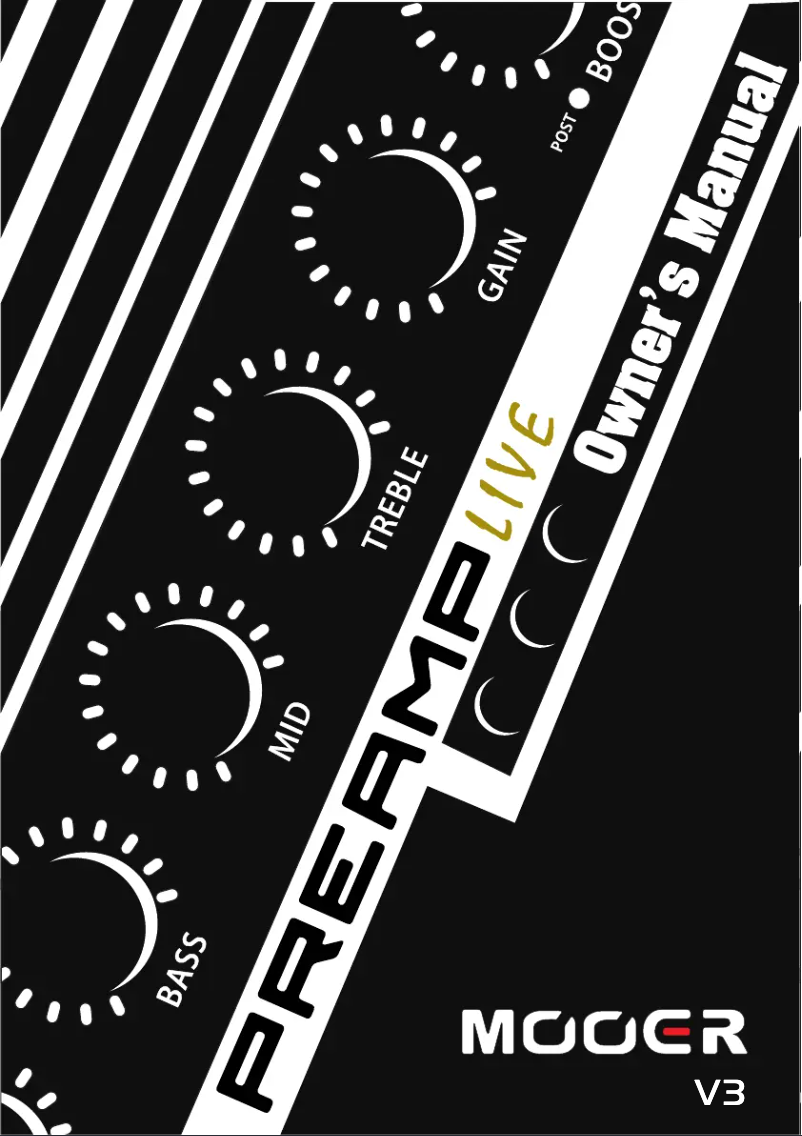 Page 1 de la notice Manuel utilisateur Mooer PREAMP LIVE