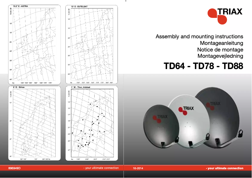 Page 1 de la notice Manuel utilisateur Triax TDS 64