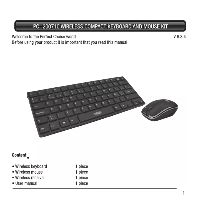 Page n°1 - Manuel utilisateur Perfect Choice PC-200710
