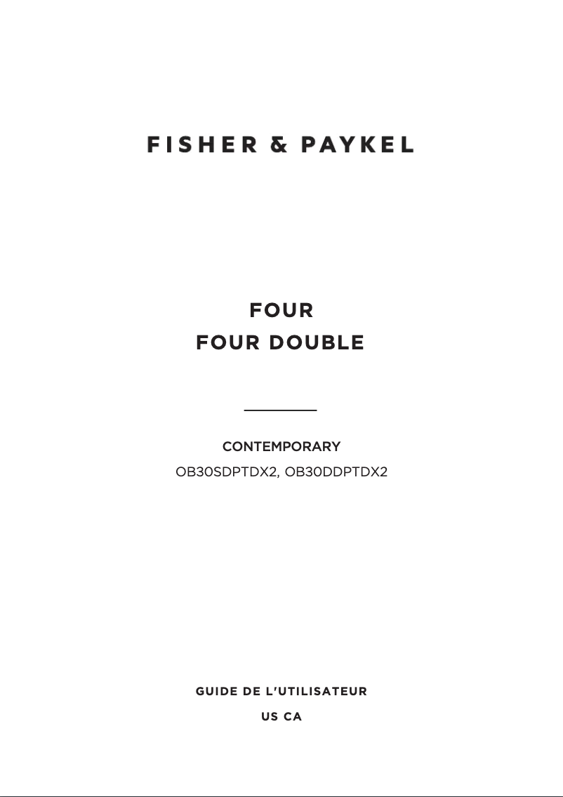 Page n°1 - Manuel utilisateur Fisher & Paykel OB30SDPTDX2