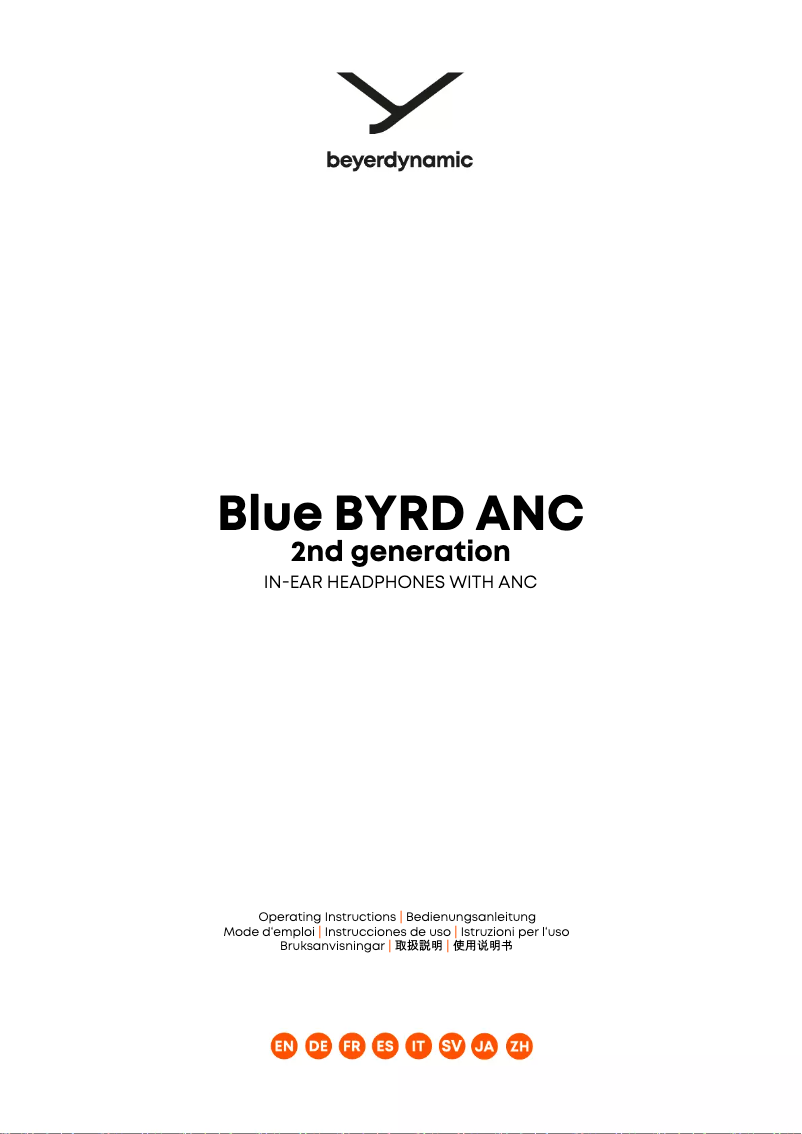 Page 1 de la notice Manuel utilisateur Beyerdynamic Blue BYRD ANC