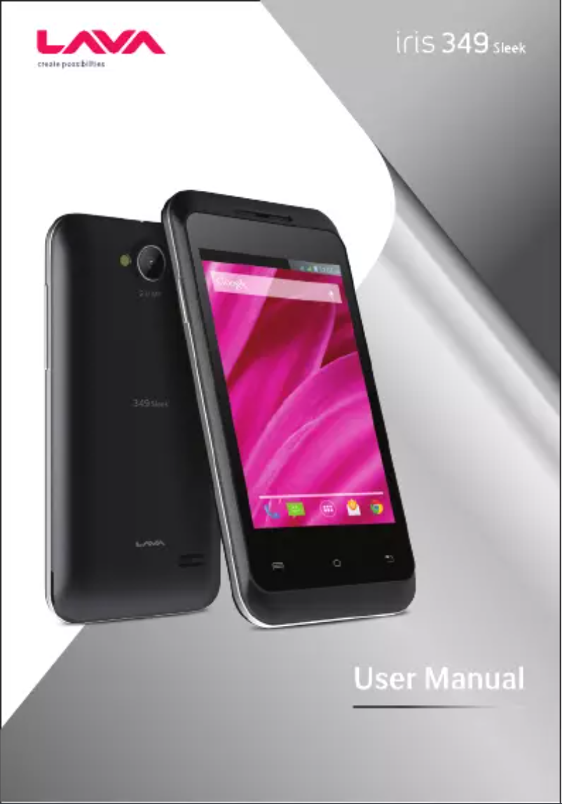 Page 1 de la notice Manuel utilisateur Lava Iris 349 Sleek
