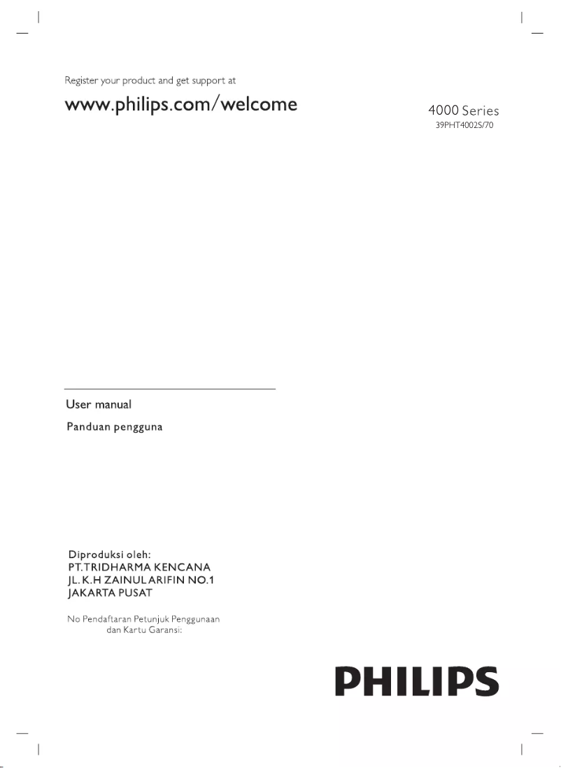 Image de la première page du manuel de l'appareil 39PHT4002S