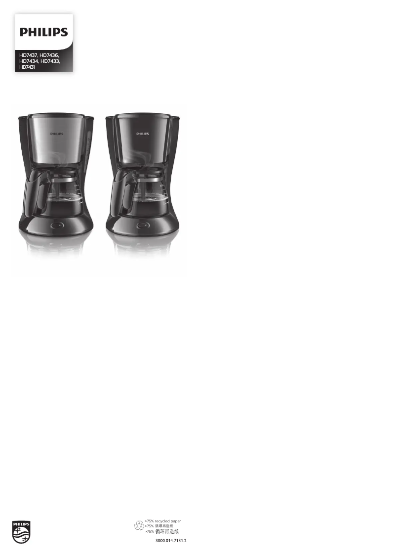 Page n°1 - Manuel utilisateur Philips Daily Collection HD7437