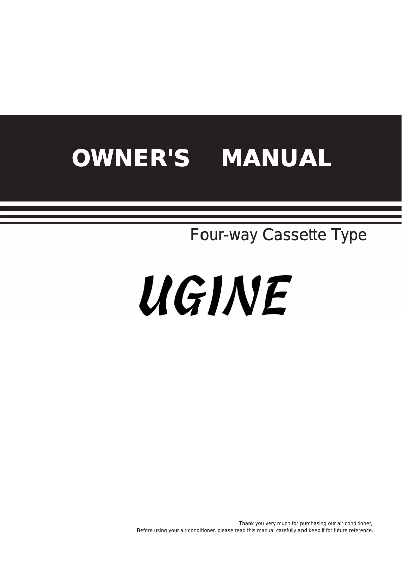 Page 1 de la notice Manuel utilisateur Ugine UGNCC-18C