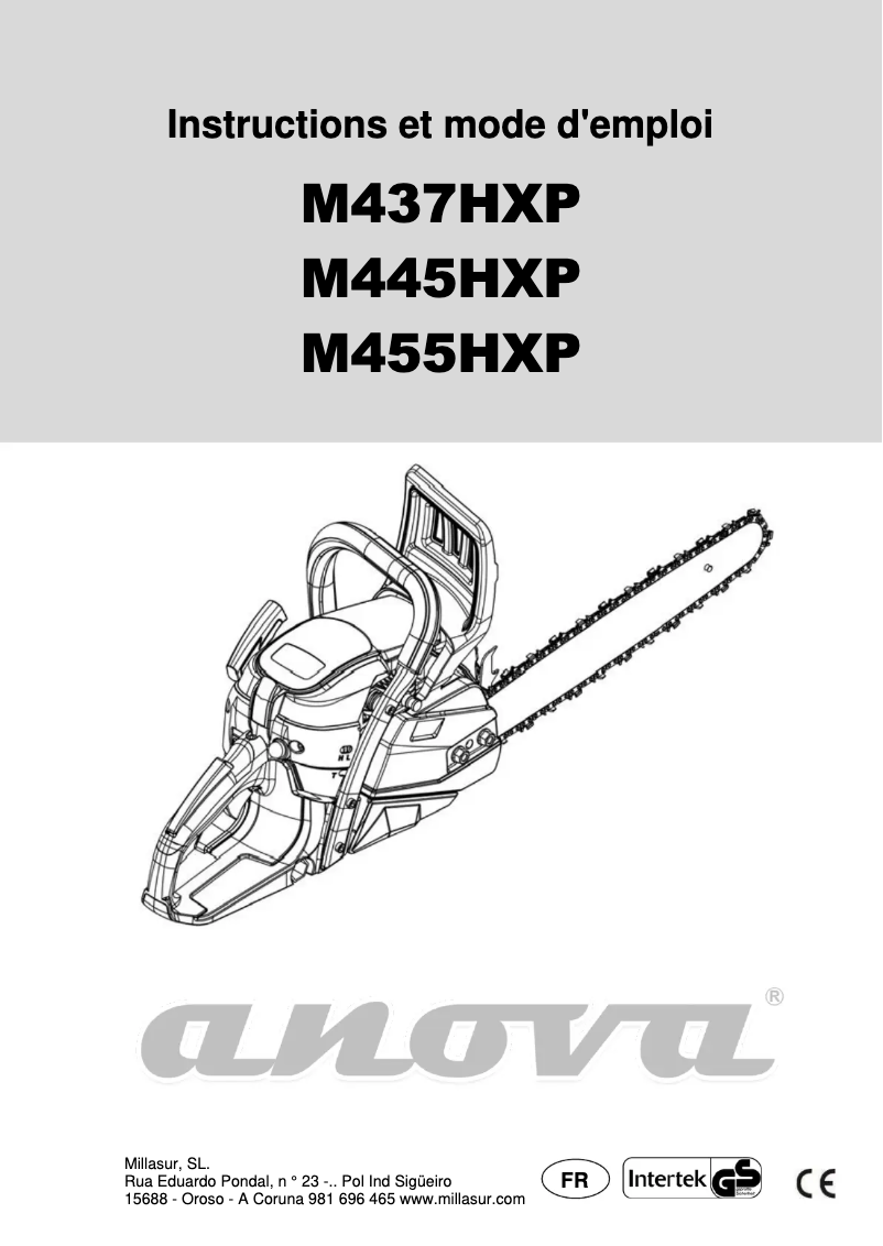 Image de la première page du manuel de l'appareil M445HXP