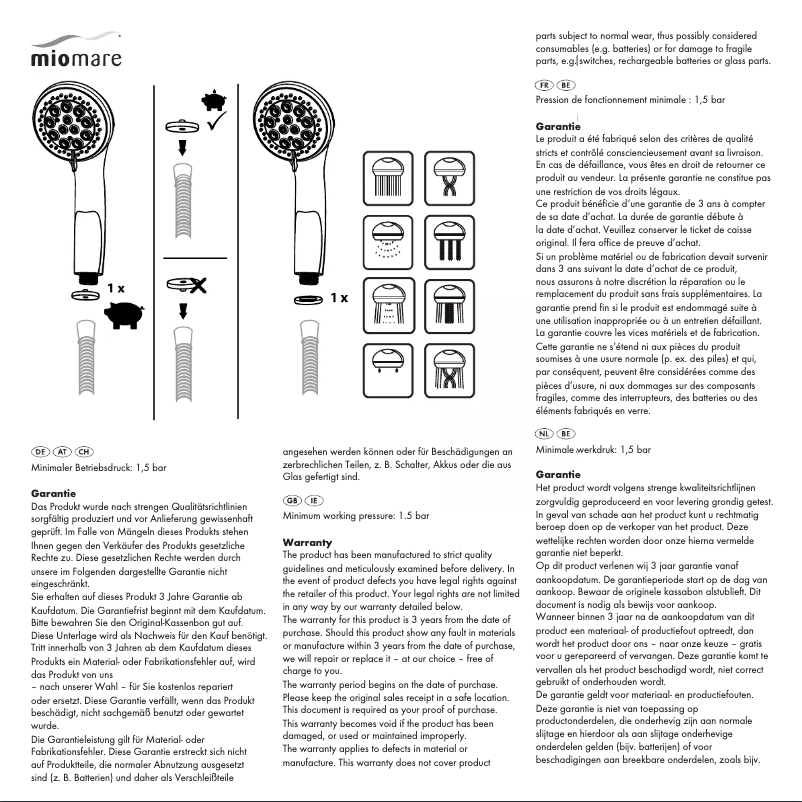 Page n°1 - Manuel utilisateur Miomare IAN 296149