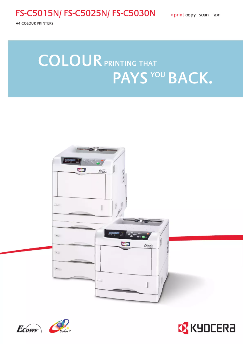 Page n°1 - Brochure Kyocera FS-C5025N