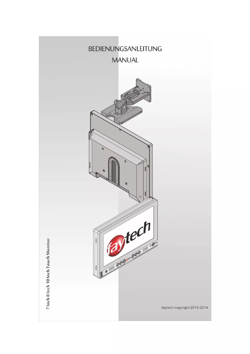 Image de la première page du manuel de l'appareil 10" Touch