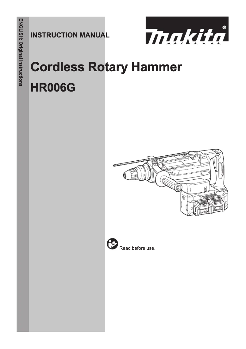 Page 1 de la notice Manuel utilisateur Makita HR006GD202