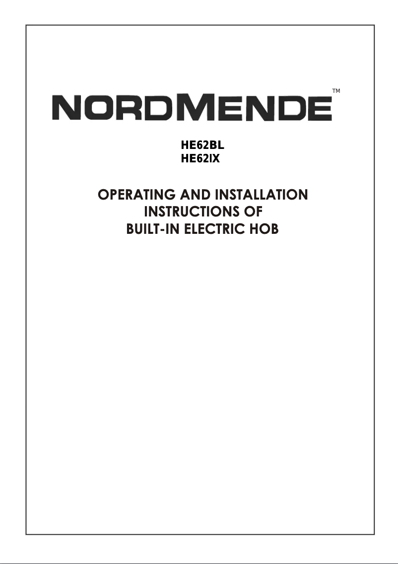 Page n°1 - Manuel utilisateur Nordmende HE62IX