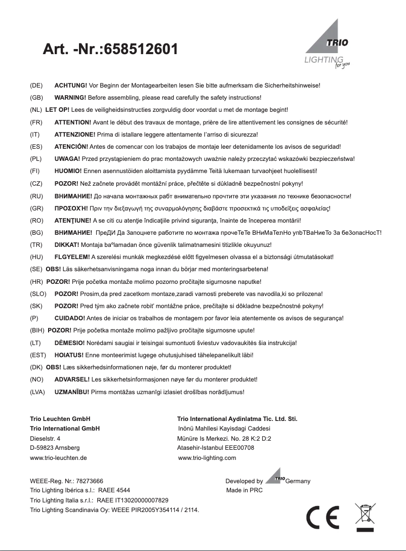 Image de la première page du manuel de l'appareil Concorde 658512601