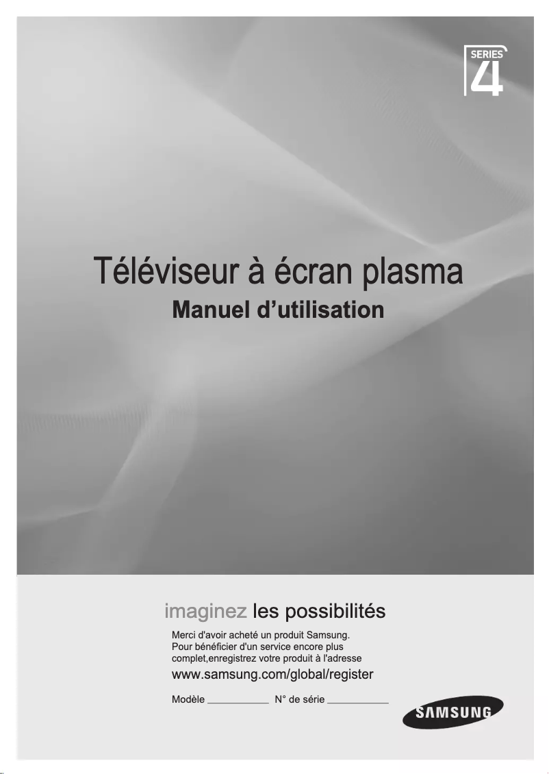 Page 1 de la notice Manuel utilisateur Samsung PS42B430P2