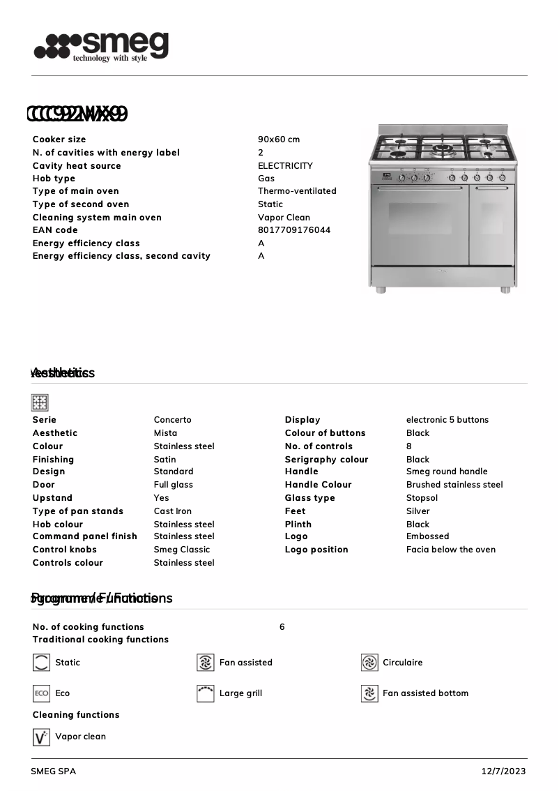 Image de la première page du manuel de l'appareil CC92MX9