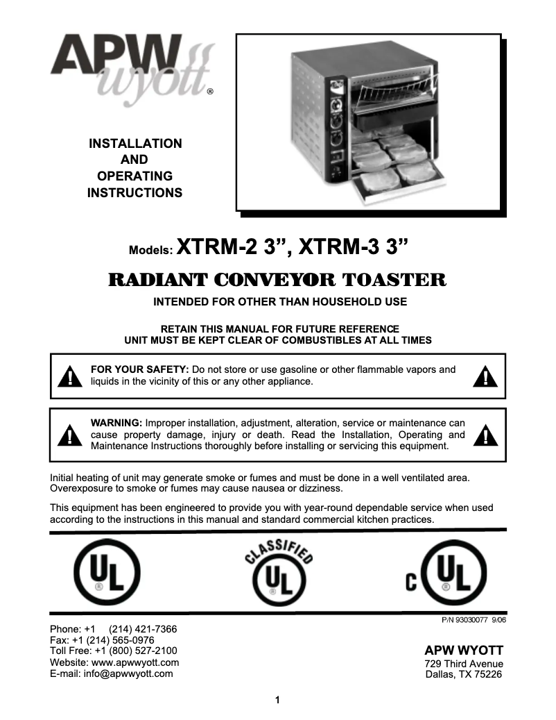Image de la première page du manuel de l'appareil XTRM-3H