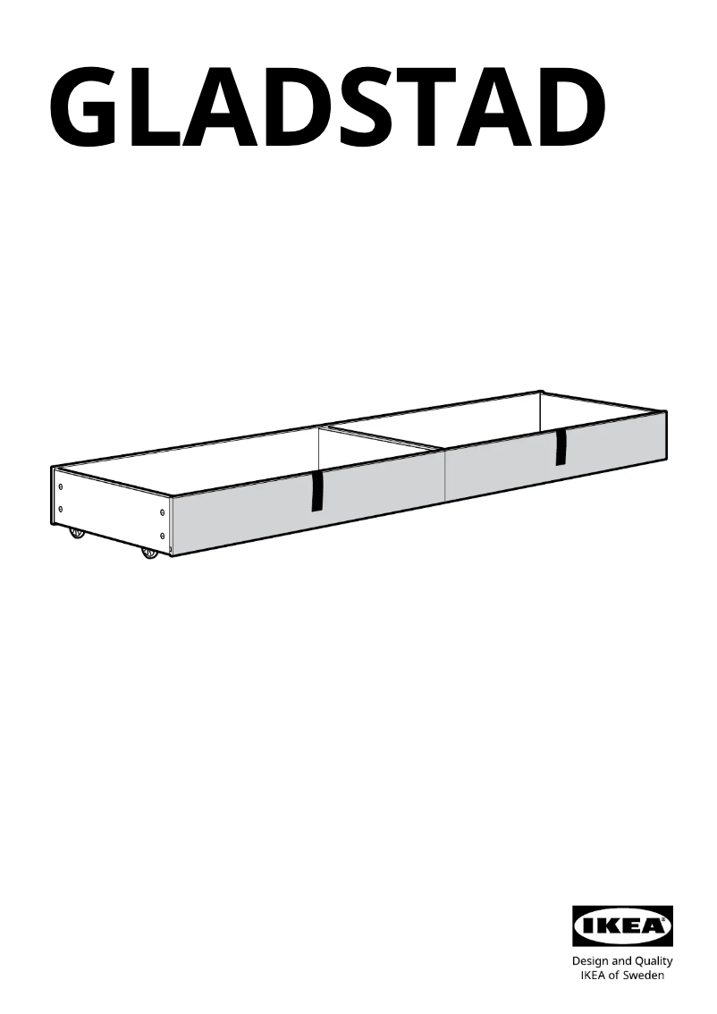 Page 1 de la notice Manuel utilisateur Ikea GLADSTAD 604.984.26