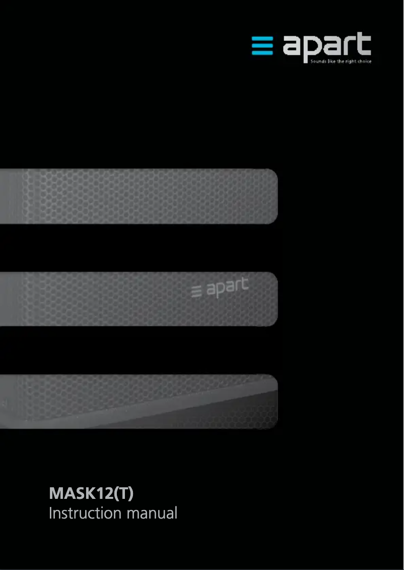 Page 1 de la notice Manuel utilisateur APart MASK12T-BL