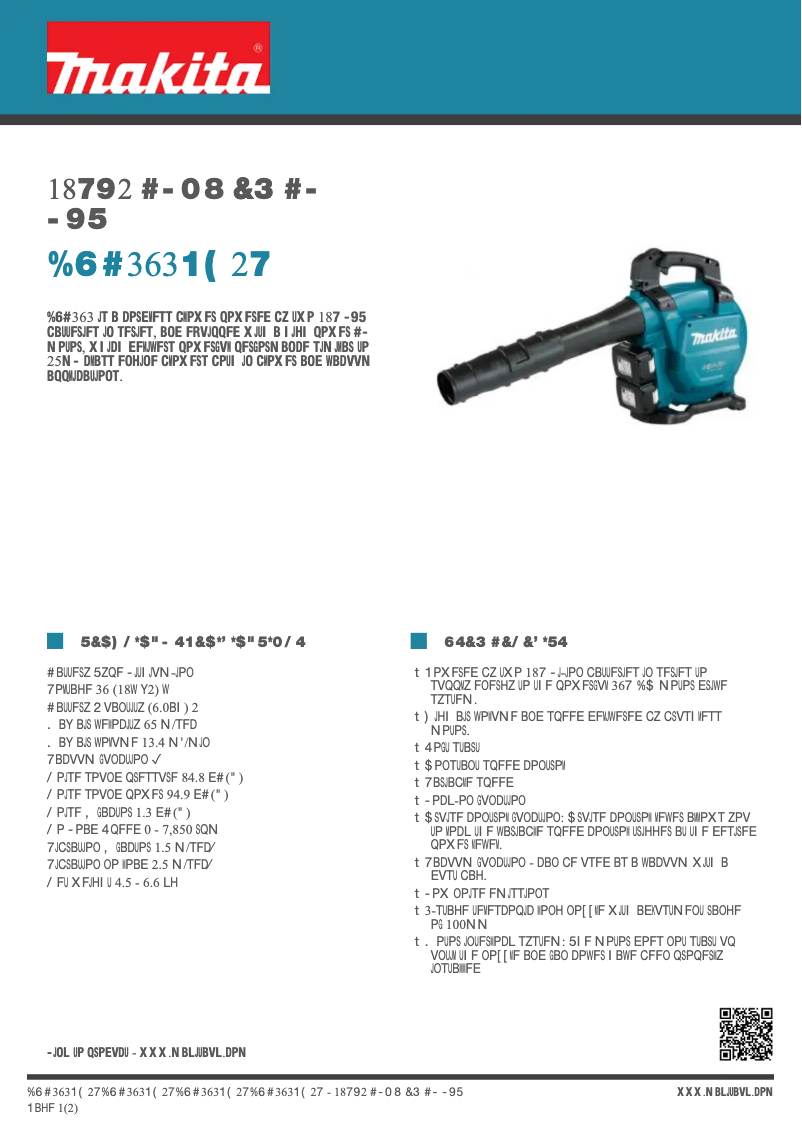 Image de la première page du manuel de l'appareil DUB363PG2V