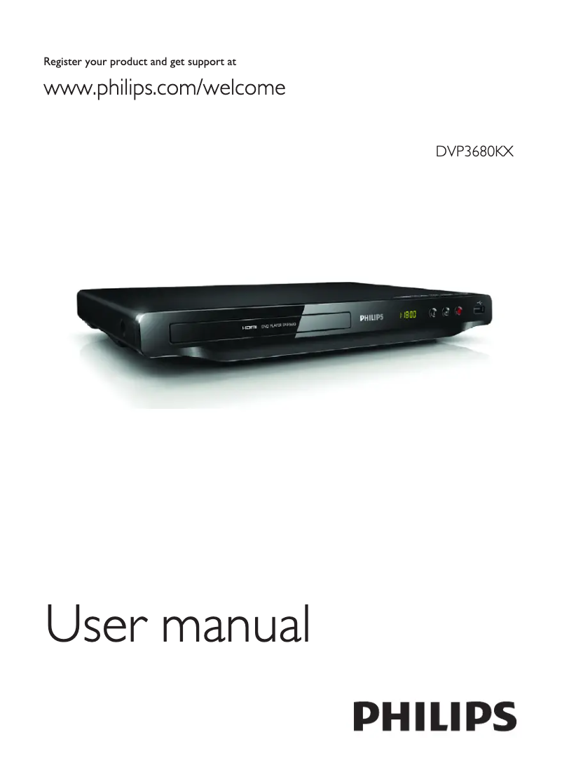 Page 1 de la notice Manuel utilisateur Philips DVP3680KX