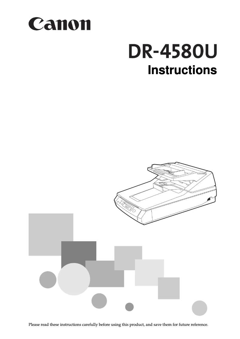 Image de la première page du manuel de l'appareil imageFORMULA DR-4580U