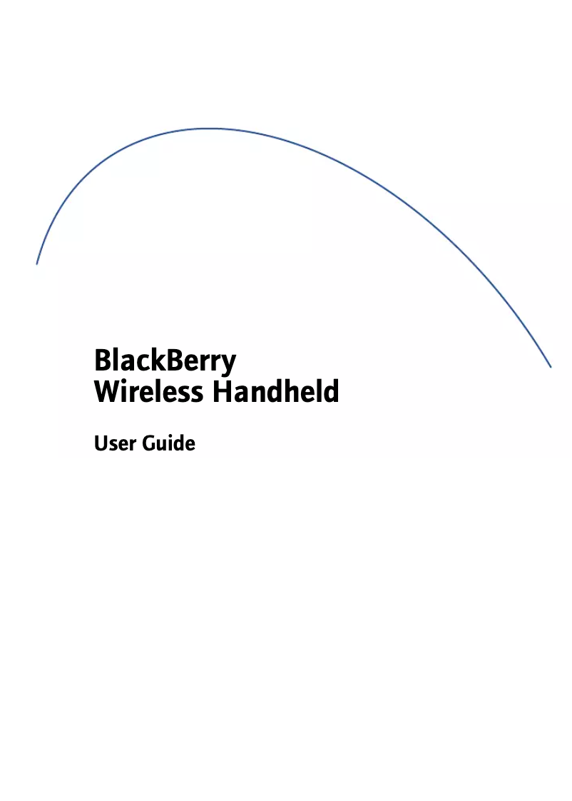 Page n°1 - Manuel utilisateur BlackBerry 7270