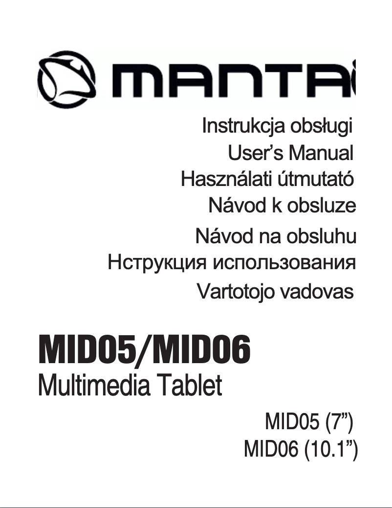 Image de la première page du manuel de l'appareil MID06